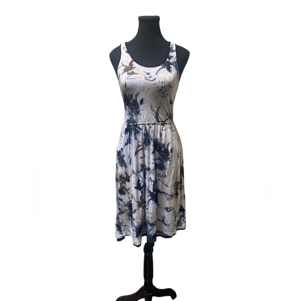 Kensie Navy and White Midi Dress XS GUC